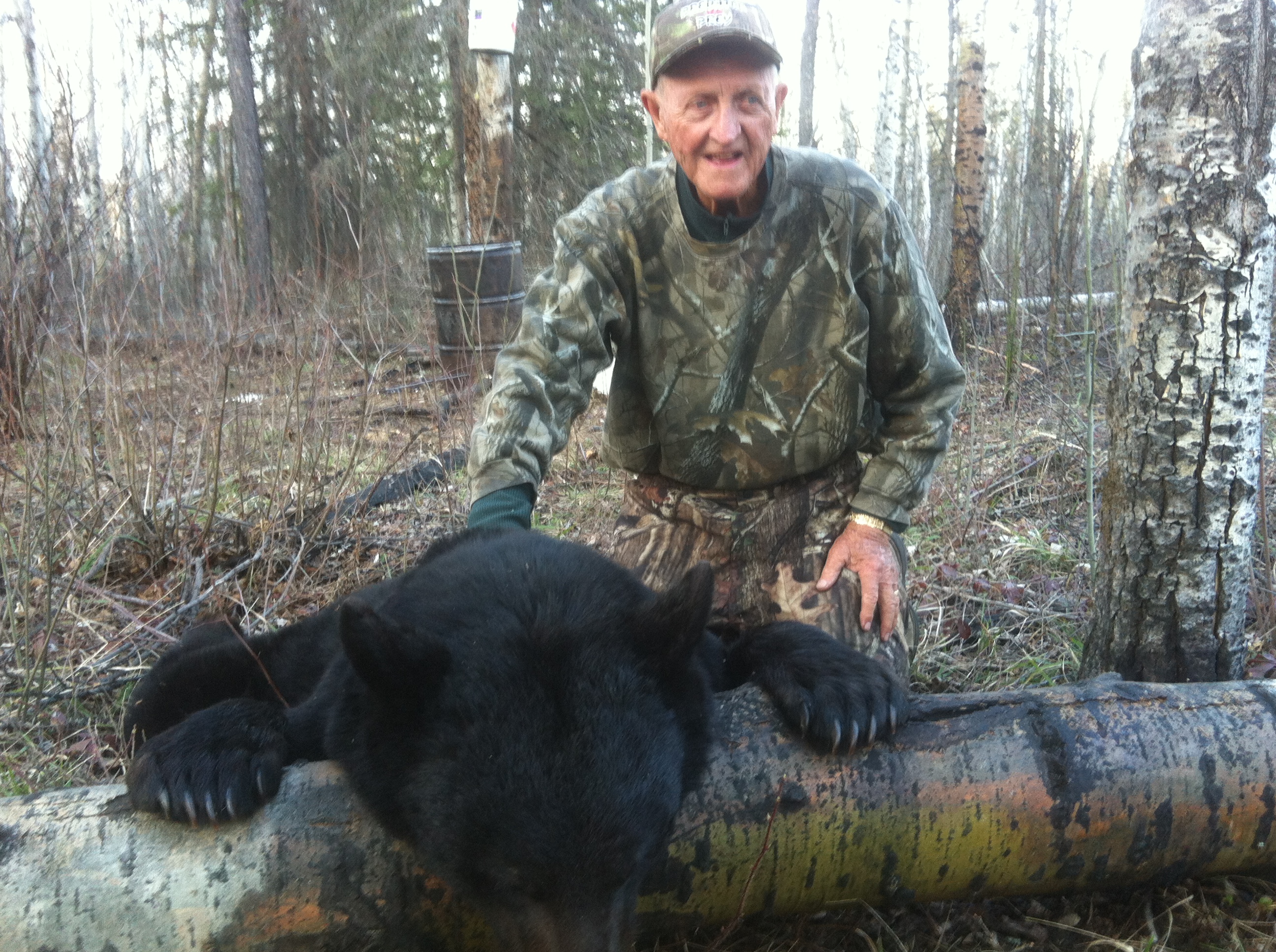 Alberta Canada Black Bear Hunting River Camp Wilderness Black Bear
