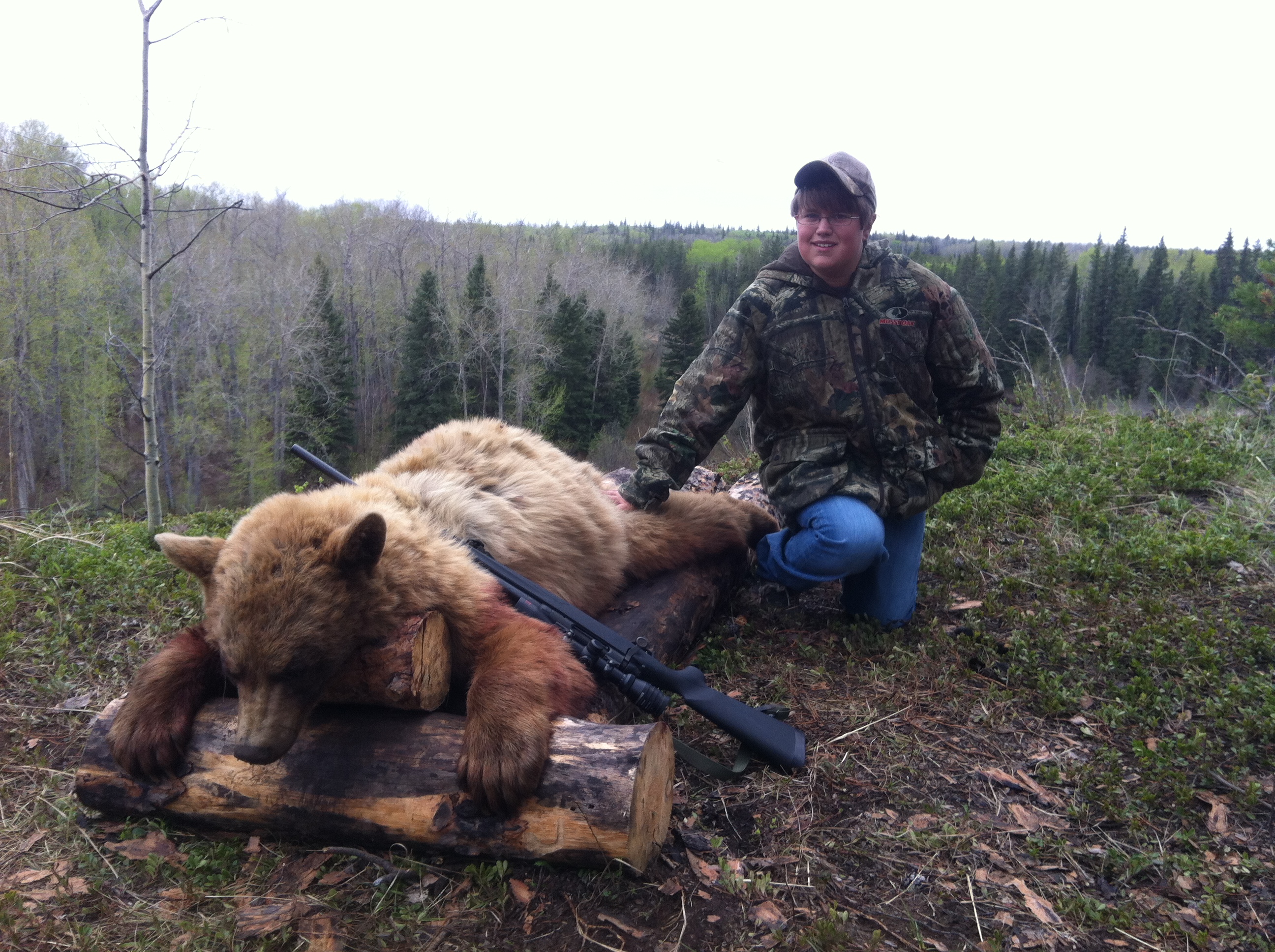 Alberta Canada Black Bear Hunting River Camp Wilderness Black Bear